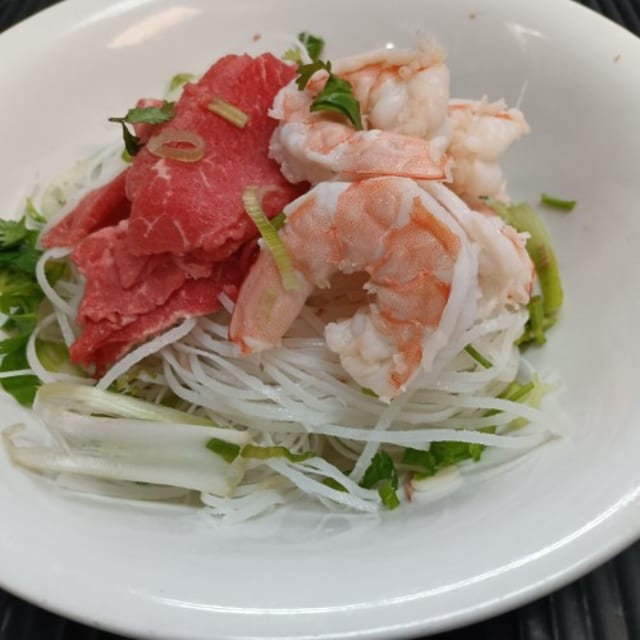 Pho Steak & Shrimp.